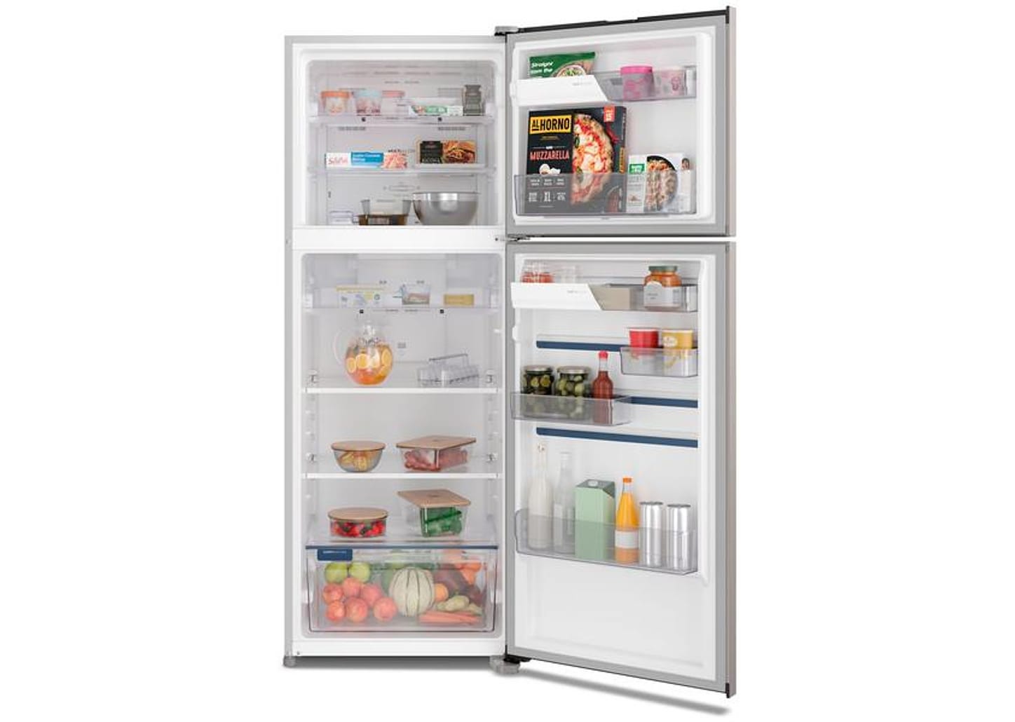Geladeira/Refrigerador Electrolux Frost Free Duplex Inox Look 480L Efficient