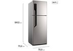 Geladeira/Refrigerador Electrolux Frost Free Duplex Inox Look 480L Efficient