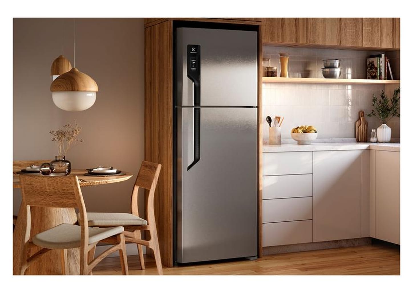 Geladeira/Refrigerador Electrolux Frost Free Duplex Inox Look 480L Efficient