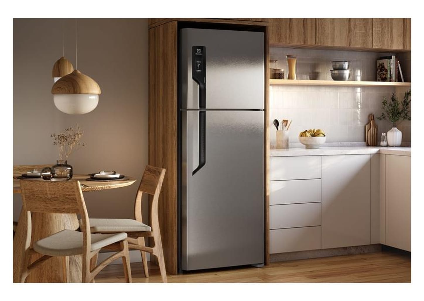 Geladeira/Refrigerador Electrolux Frost Free Duplex Inox Look 480L Efficient TF71S