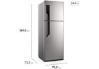 Geladeira/Refrigerador Electrolux Frost Free Duplex Inox Look 480L Efficient TF71S