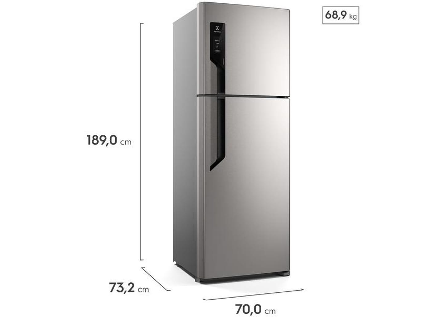Geladeira/Refrigerador Electrolux Frost Free Duplex Inox Look 480L Efficient TF71S