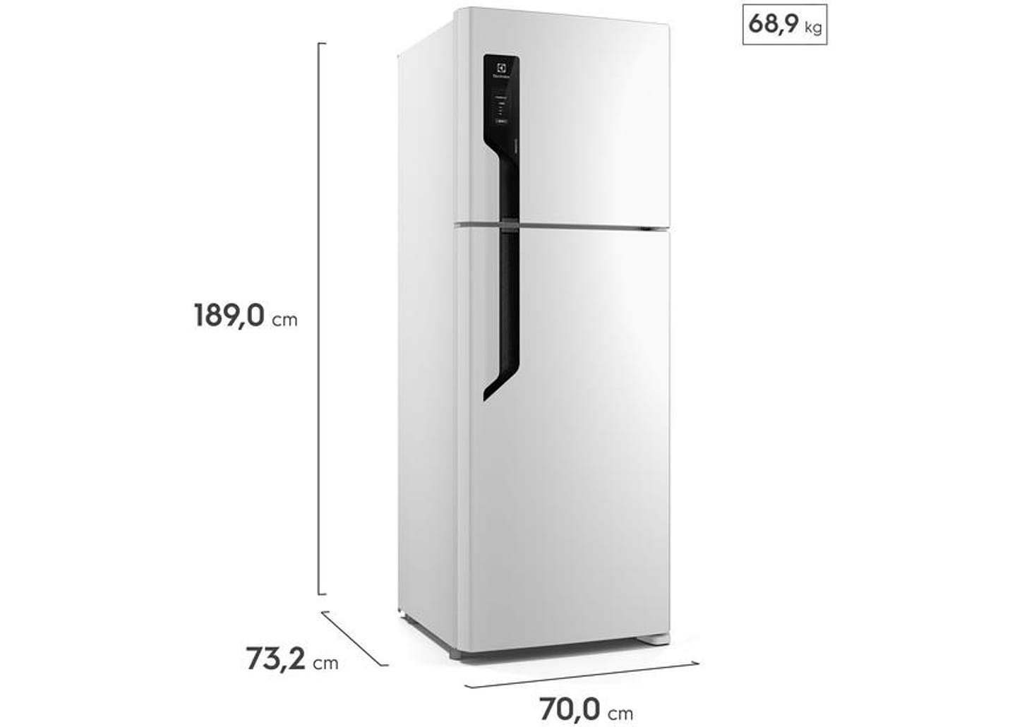 Geladeira/Refrigerador Electrolux Frost Free Duplex Branca 480L Efficient TF71