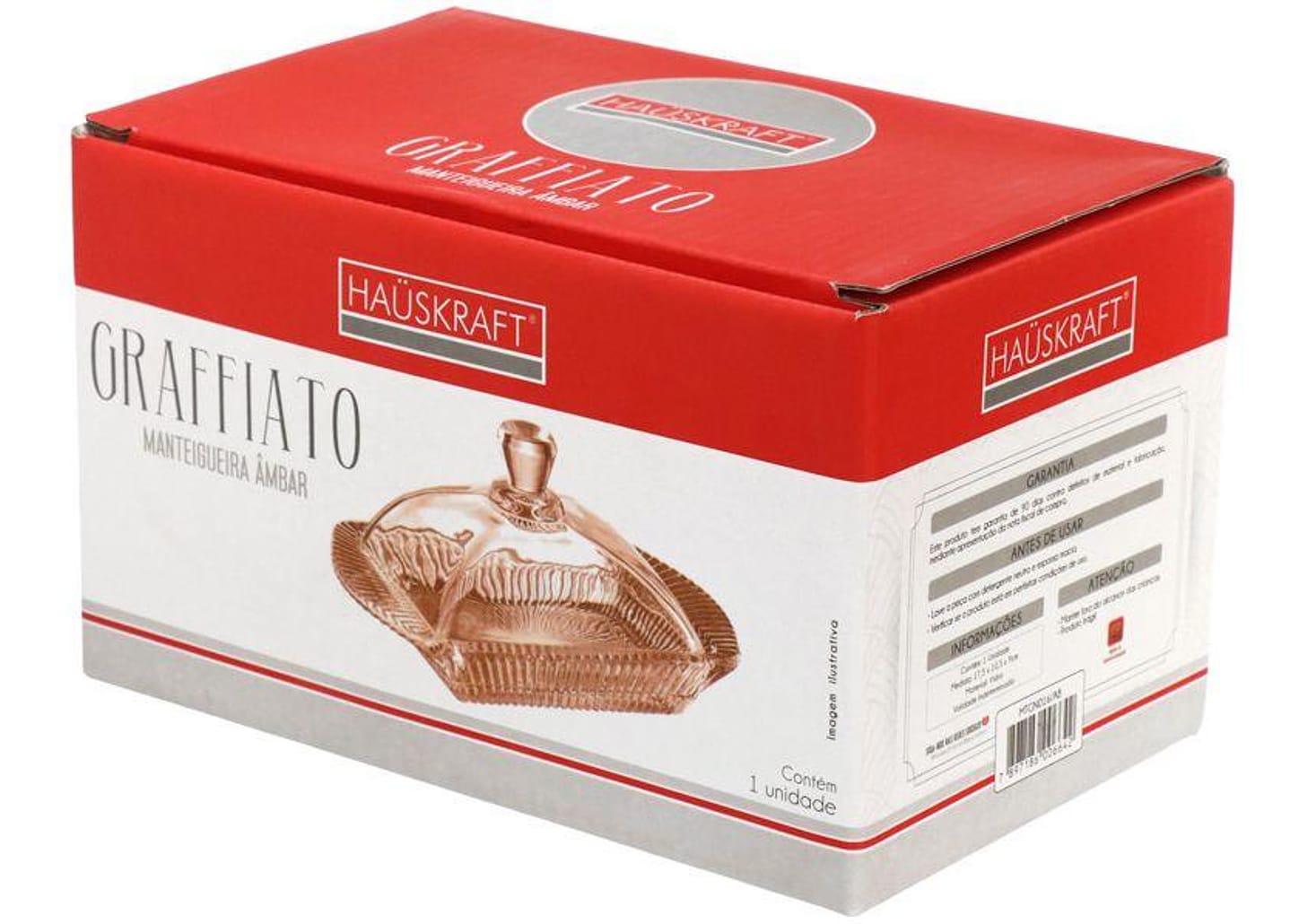 Manteigueira de Vidro Hauskraft Graffiato