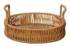 Bandeja de Plástico para Servir Redonda Hauskraft Rattan 20cm
