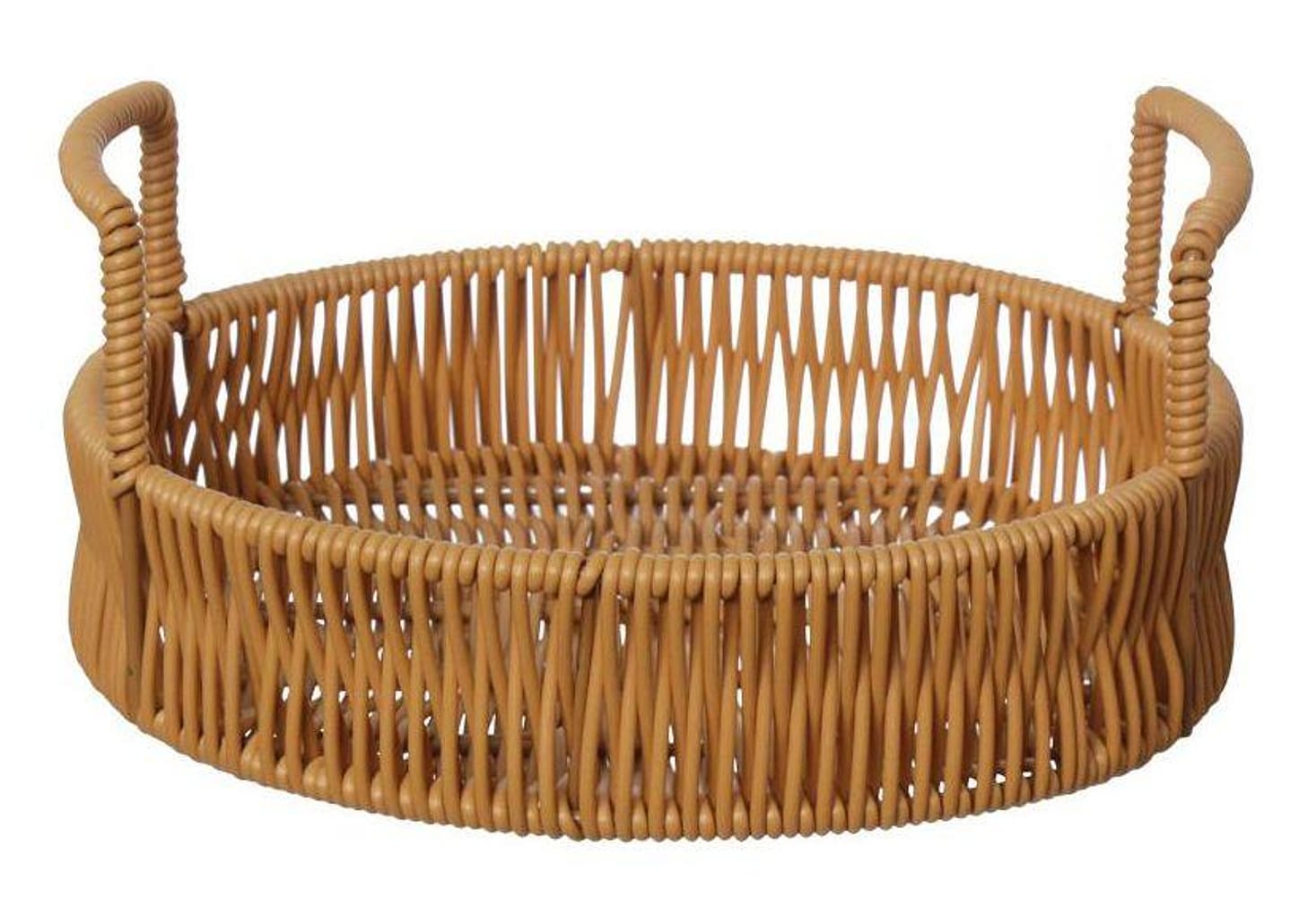 Bandeja de Plástico para Servir Redonda Hauskraft Rattan 20cm