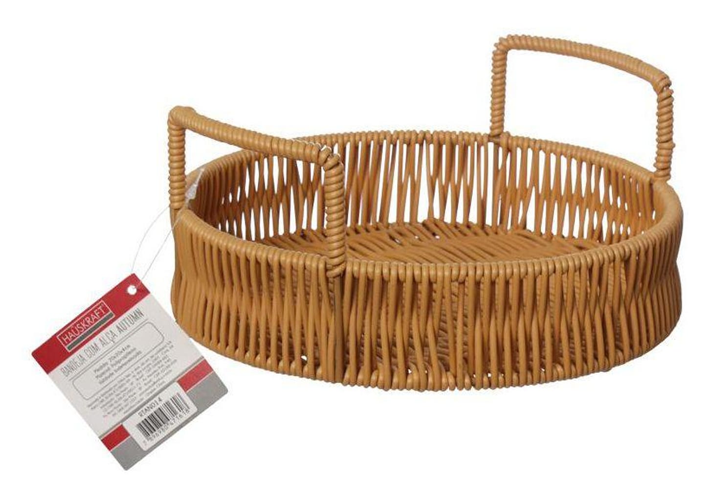 Bandeja de Plástico para Servir Redonda Hauskraft Rattan 20cm