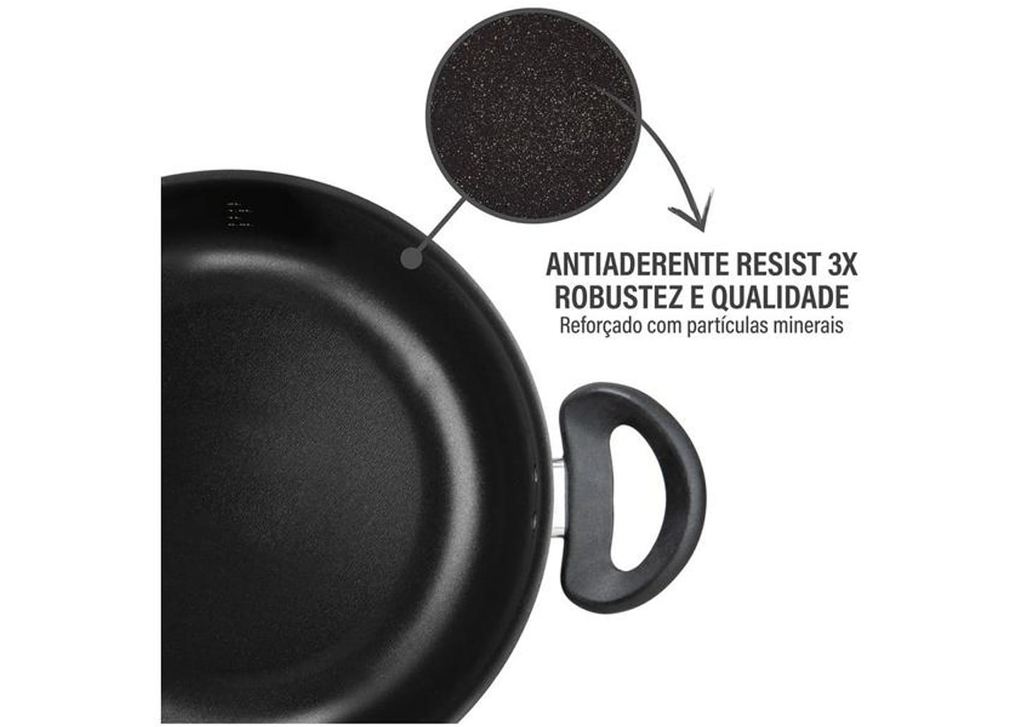 Jogo de Panelas Rochedo Antiaderente de Alumínio Grafite 5 Peças Robusta