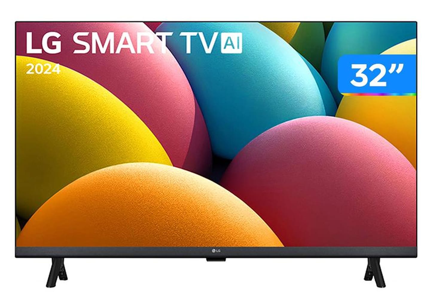 Smart TV 32" LG HD LCD 32LR600BPSA com Alexa 2 HDMI 1.4 USB