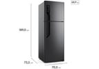 Geladeira/Refrigerador Electrolux Frost Free Duplex Black Inox Look 480L Efficient TF71B