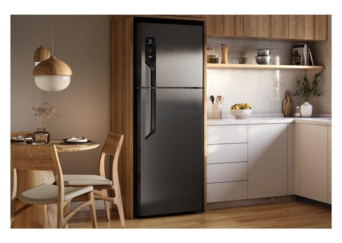 Geladeira/Refrigerador Electrolux Frost Free Duplex Black Inox Look 480L Efficient TF71B