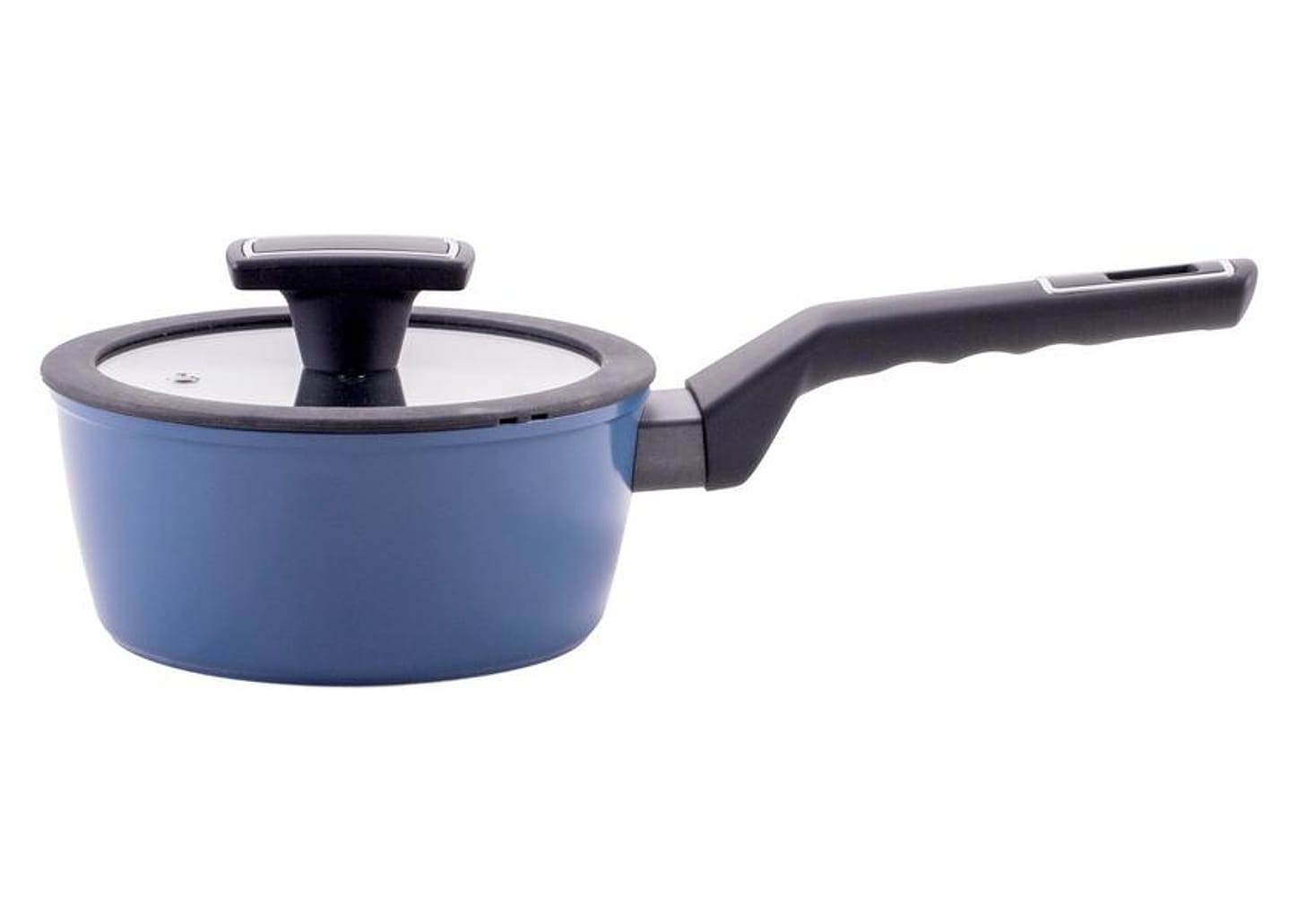 Jogo de Panelas Brinox Ceramic Life de Alumínio Azul 8 Peças Carbon