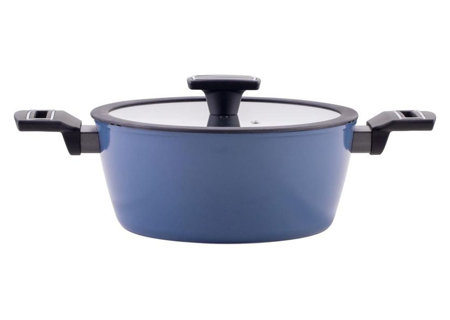 Jogo de Panelas Brinox Ceramic Life de Alumínio Azul 8 Peças Carbon