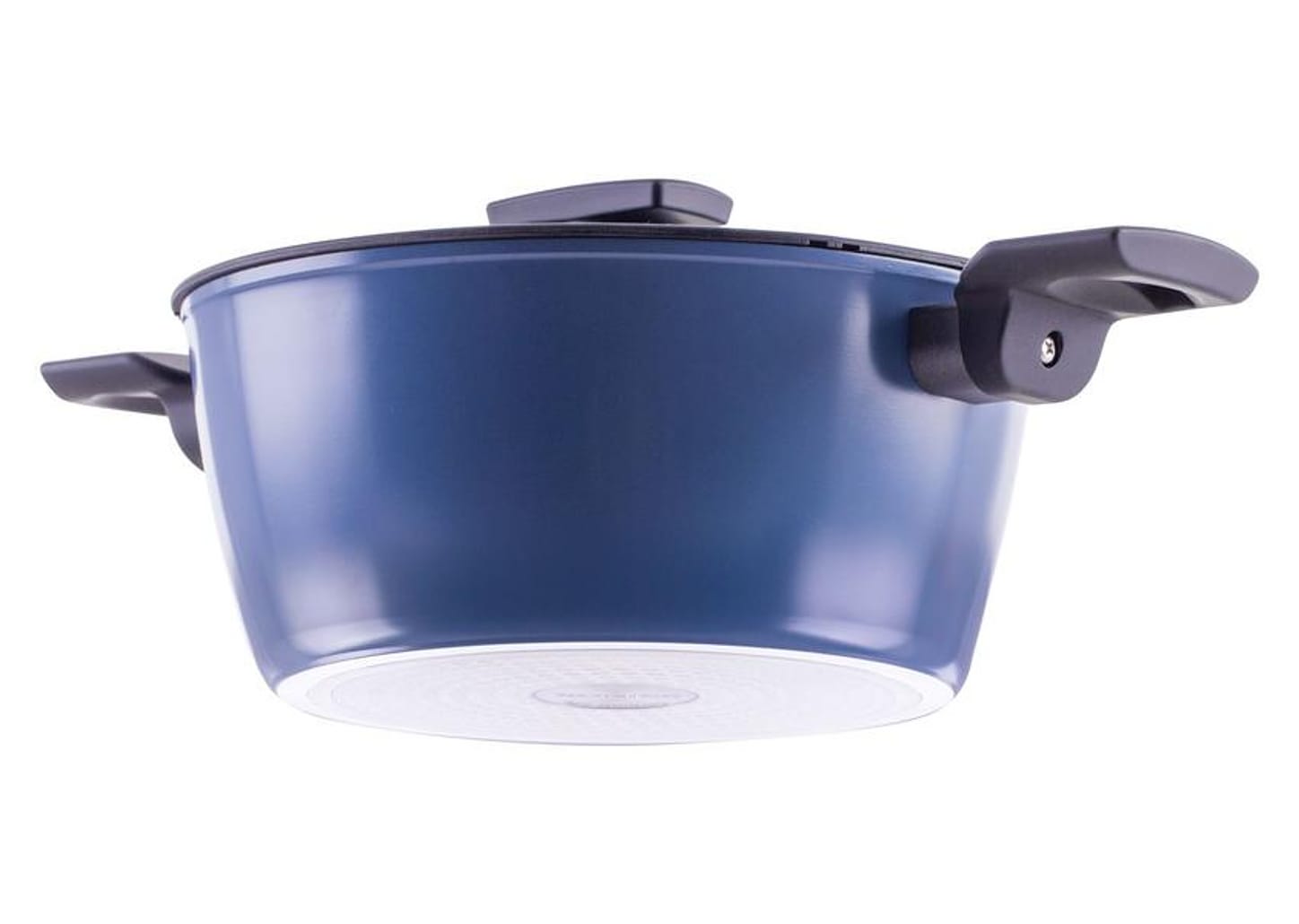 Jogo de Panelas Brinox Ceramic Life de Alumínio Azul 8 Peças Carbon