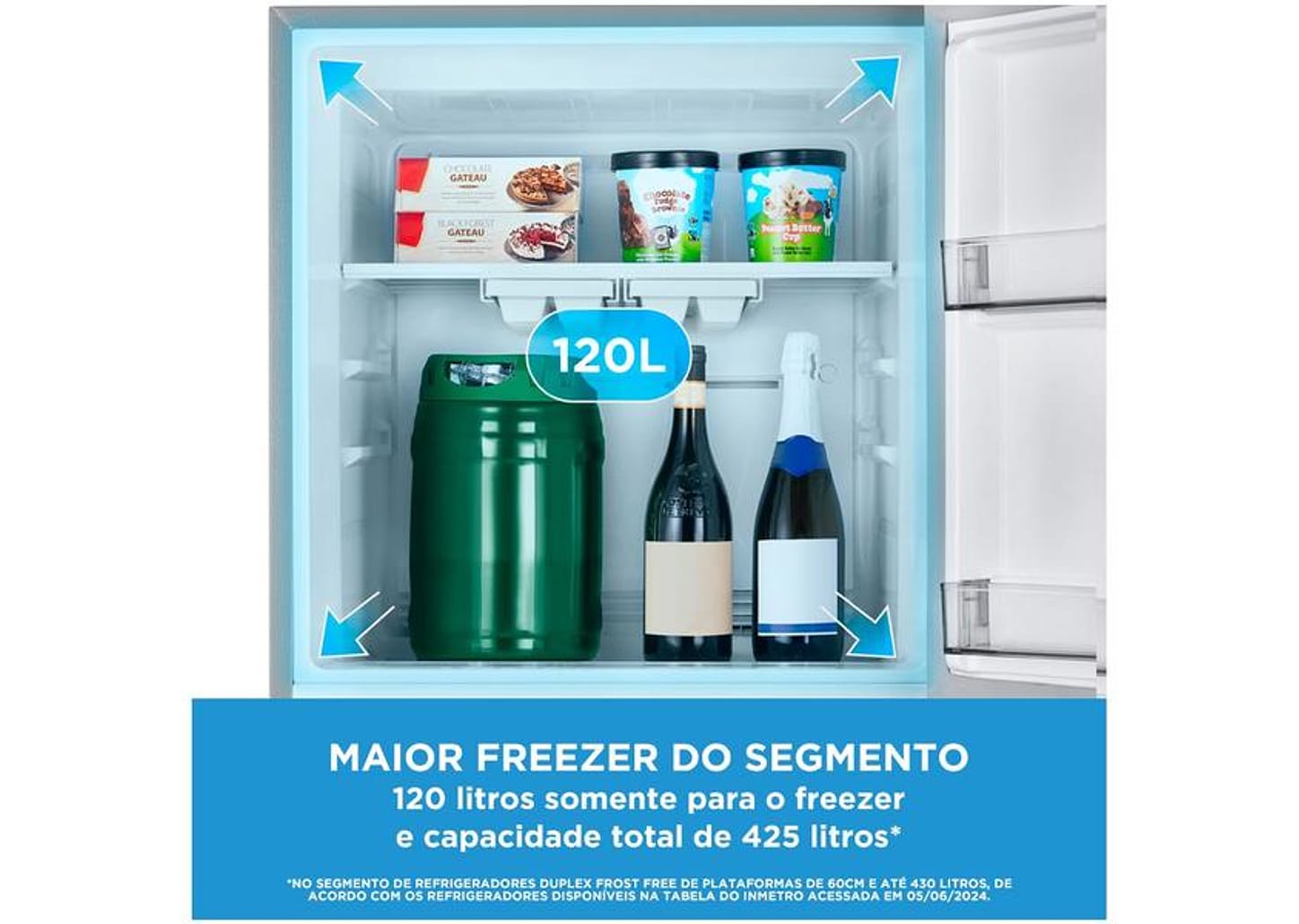 Geladeira/Refrigerador Midea Frost Free 2 Portas Branca 425L MD-RT572EVD012
