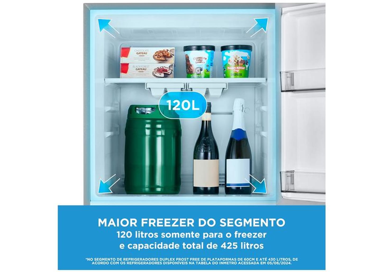 Geladeira/Refrigerador Midea Frost Free Duplex 425L MD-RT572EVD462