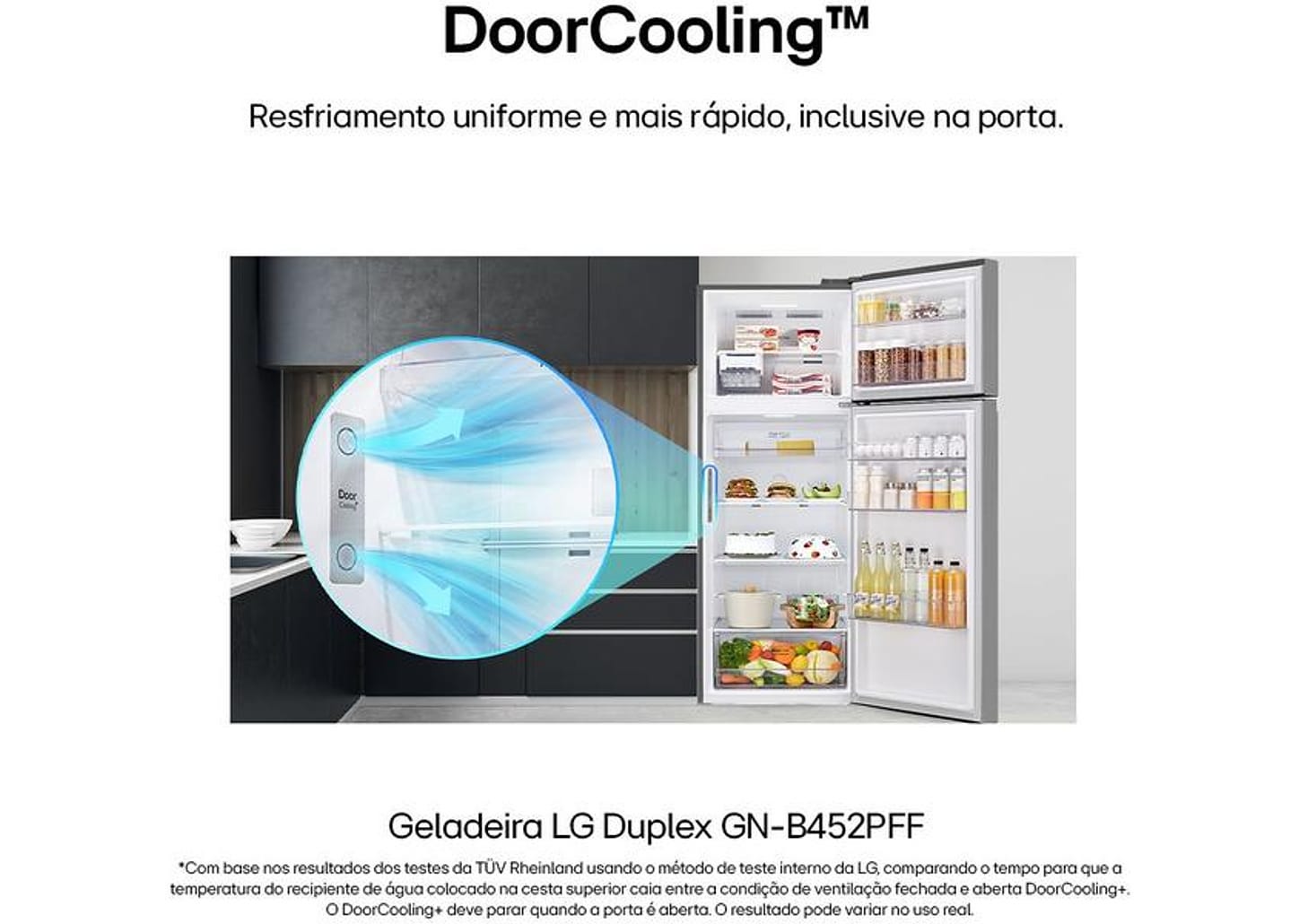 Geladeira/Refrigerador LG Frost Free Inox Duplex 461L GN-B452PFF