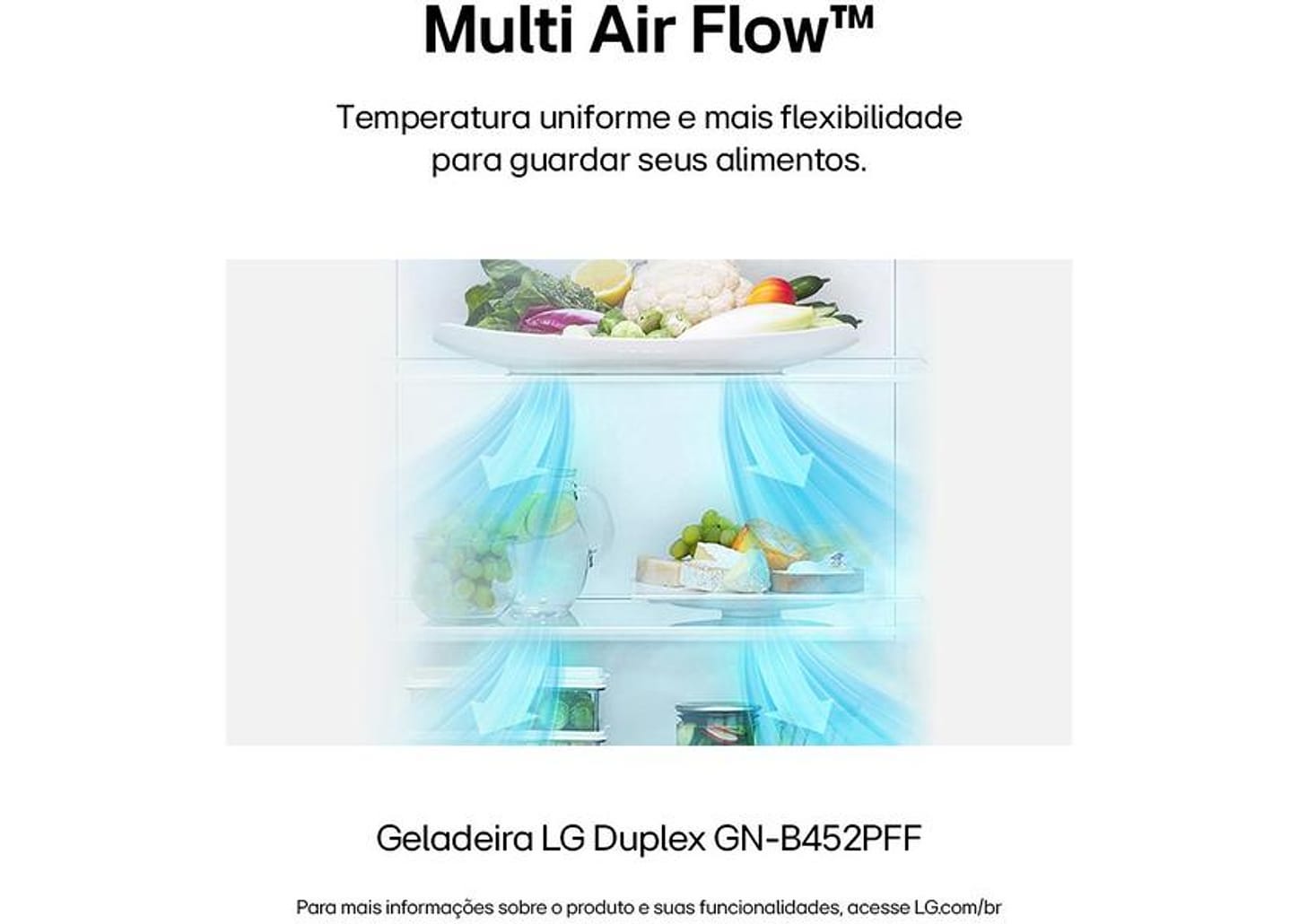 Geladeira/Refrigerador LG Frost Free Inox Duplex 461L GN-B452PFF