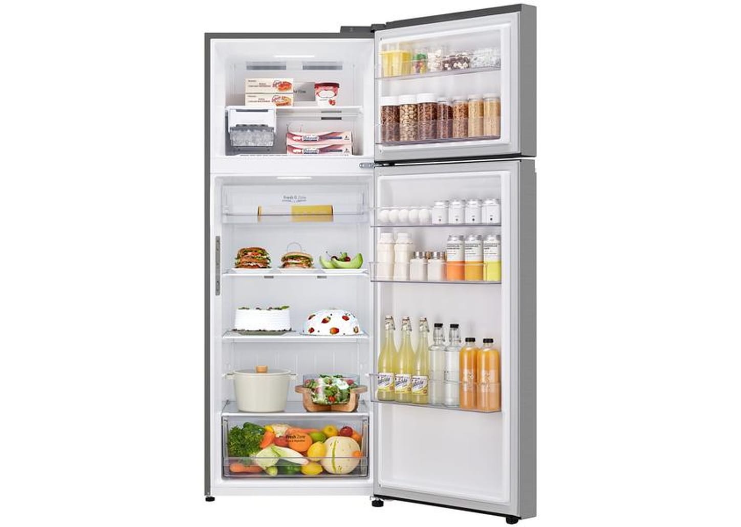 Geladeira/Refrigerador LG Frost Free Inox Duplex 461L GN-B452PFF