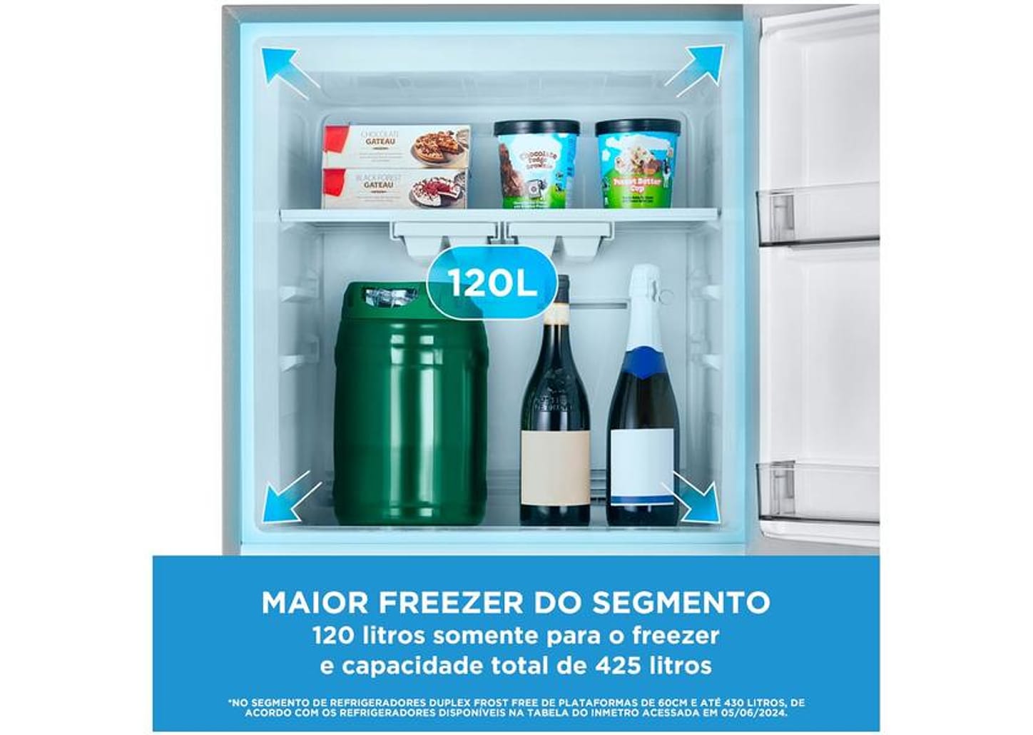 Geladeira/Refrigerador Midea Frost Free Duplex 425L MD-RT572EVD461