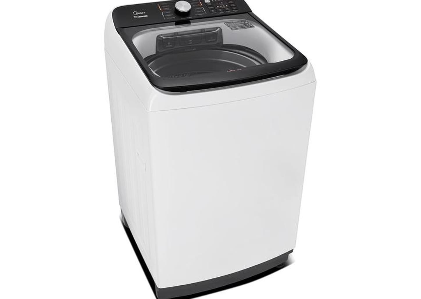 Lavadora de Roupas Midea 15kg Cesto Inox 13 Programas de Lavagem Branca Wave Agitator