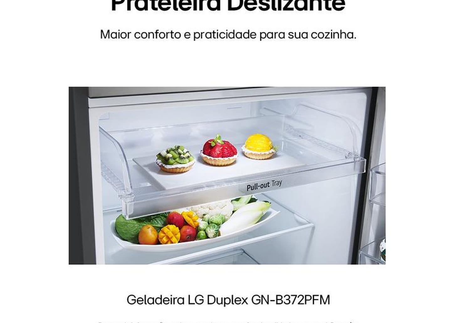 Geladeira/Refrigerador LG Frost Free Inox Duplex 375L GN-B372PFM