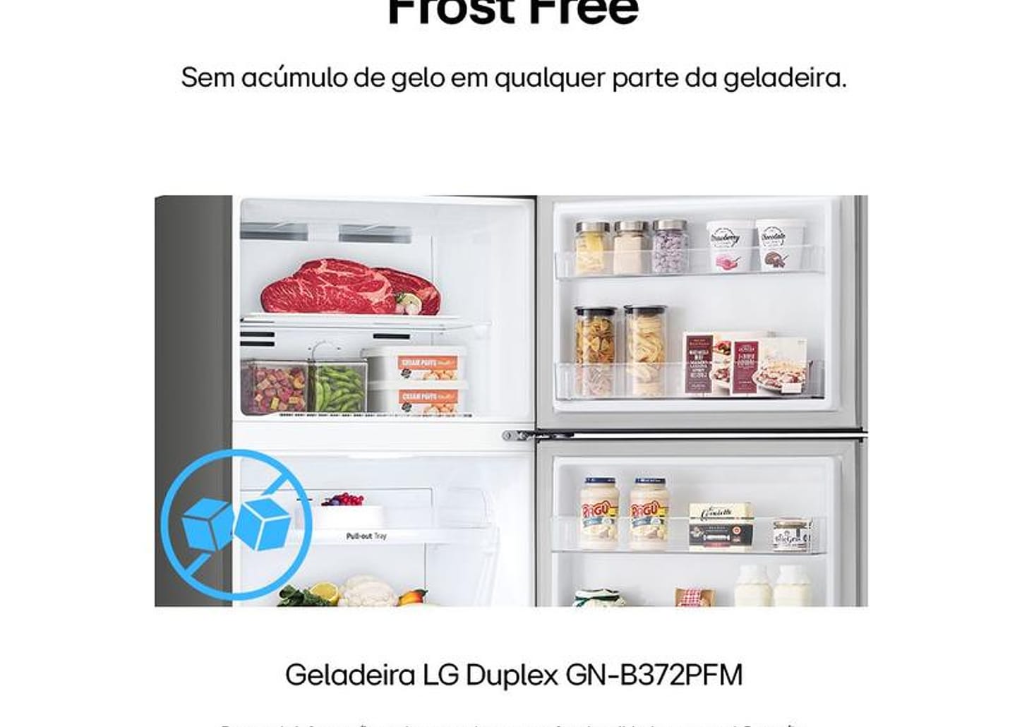 Geladeira/Refrigerador LG Frost Free Inox Duplex 375L GN-B372PFM