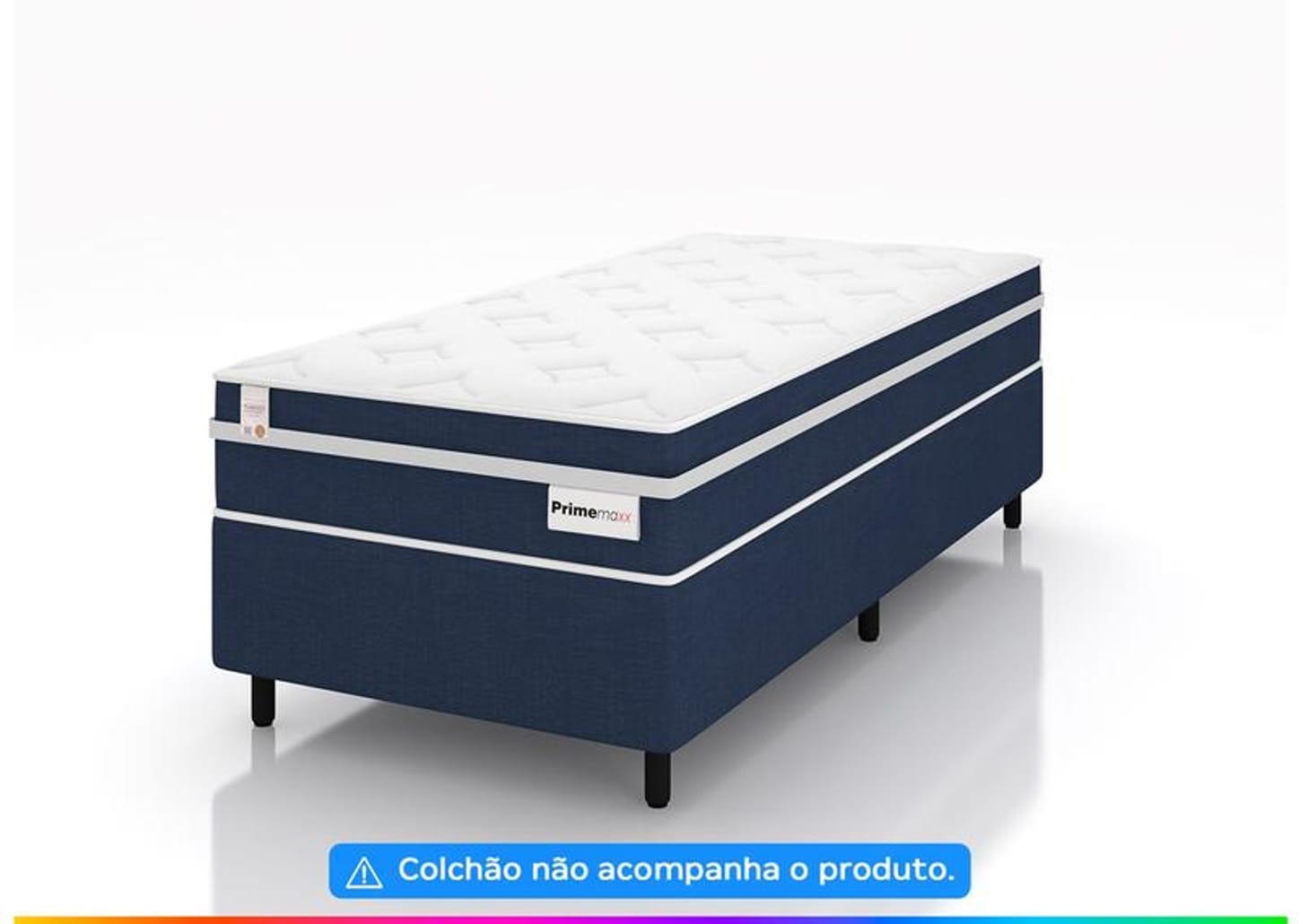 Base Cama Box Solteiro Plumatex 37x88x188cm Prime Maxx