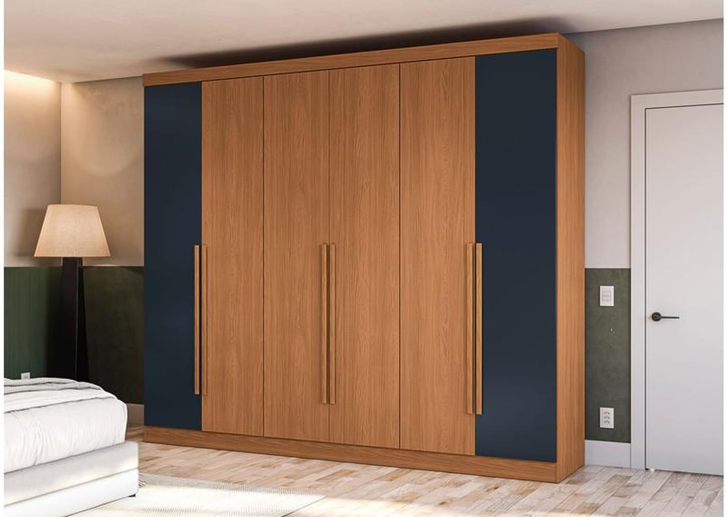 Guarda-roupa Casal 4 Gavetas 6 Portas Kappesberg Roma