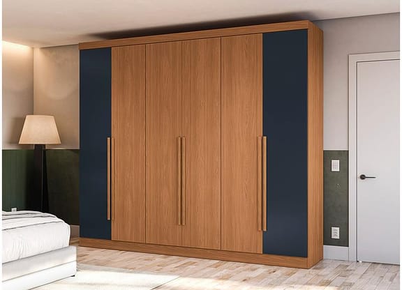 Guarda-roupa Casal 4 Gavetas 6 Portas Kappesberg Roma