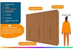 Guarda-roupa Casal 4 Gavetas 6 Portas Kappesberg Roma