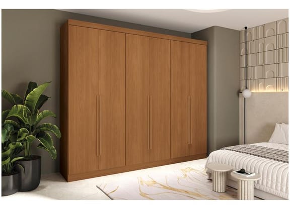 Guarda-roupa Casal 4 Gavetas 6 Portas Kappesberg Roma