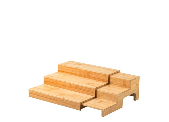 Organizador De Bambu 3 Níveis Extensível Ou Keep 22x22x8cm