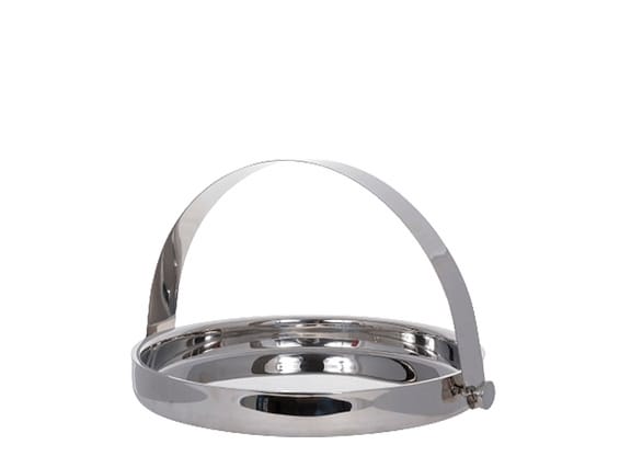 Bandeja De Aço Inox Com Alça 37x4cm