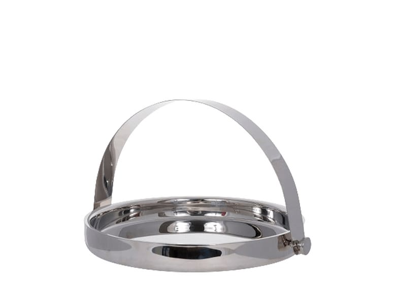 Bandeja De Aço Inox Com Alça 37x4cm