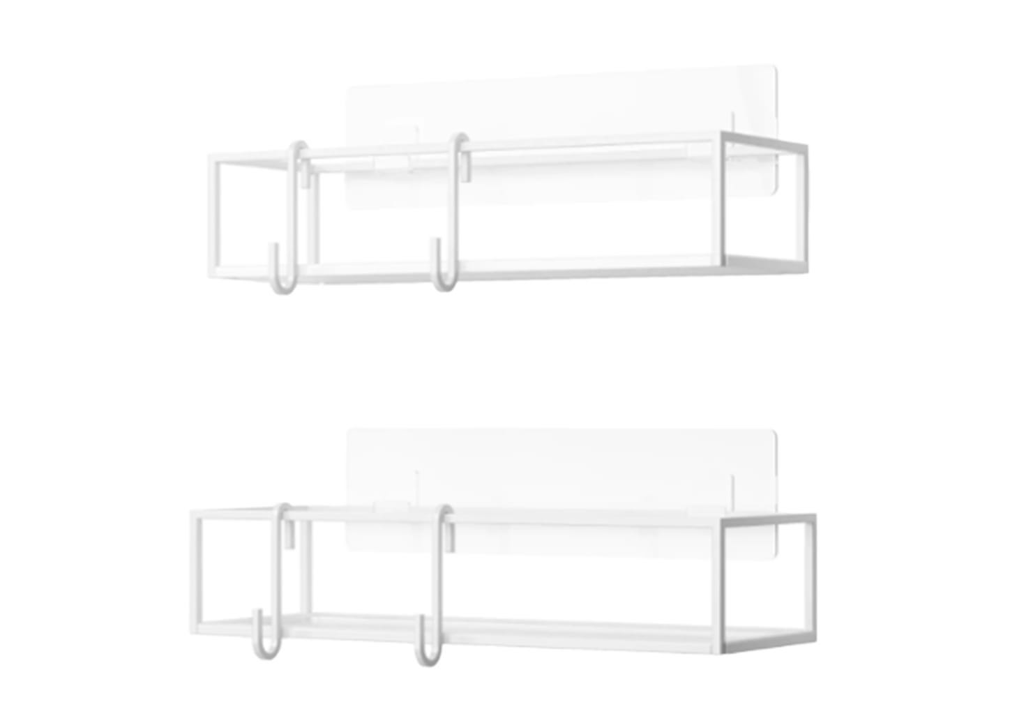 Porta Shampoo Cubiko Umbra Branco 32x12x6cm 2pçs