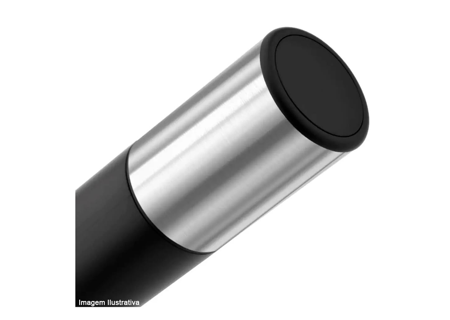 Mixer Manual A Pilha De Aço Inox Preto 25cm