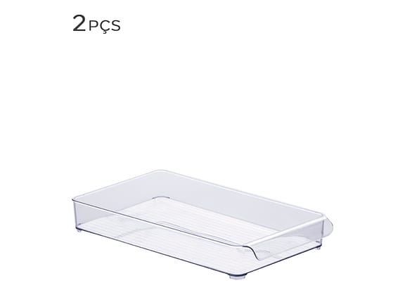 Organizador Gaveta De Acrílico 37,5x21x5cm 2pçs