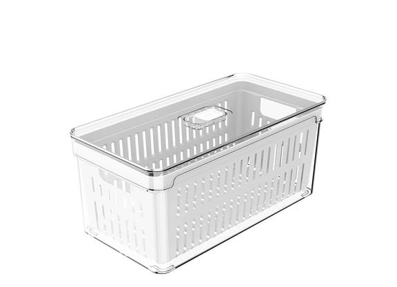 Pote De Acrílico Com Cesto Ou Clear Fresh Natural 30x15x13cm 5l