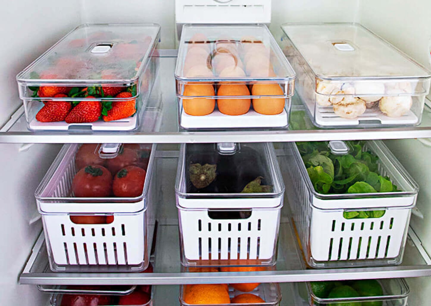 Pote De Acrílico Com Cesto Ou Clear Fresh Natural 30x15x13cm 5l