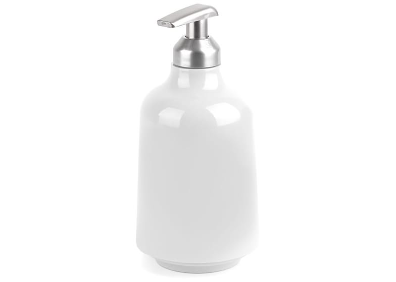 Porta Sabonete Líquido De Melamina Umbra Step Branco 400ml