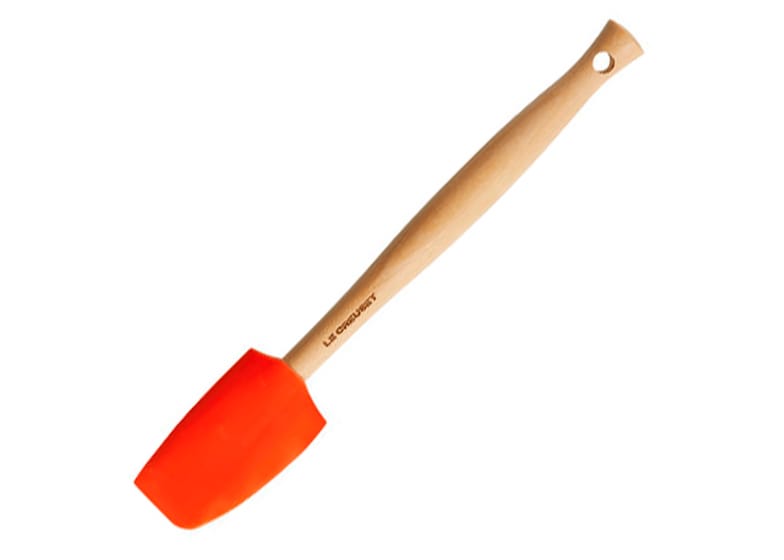 Espátula De Silicone E Madeira Le Creuset Craft Laranja 28cm