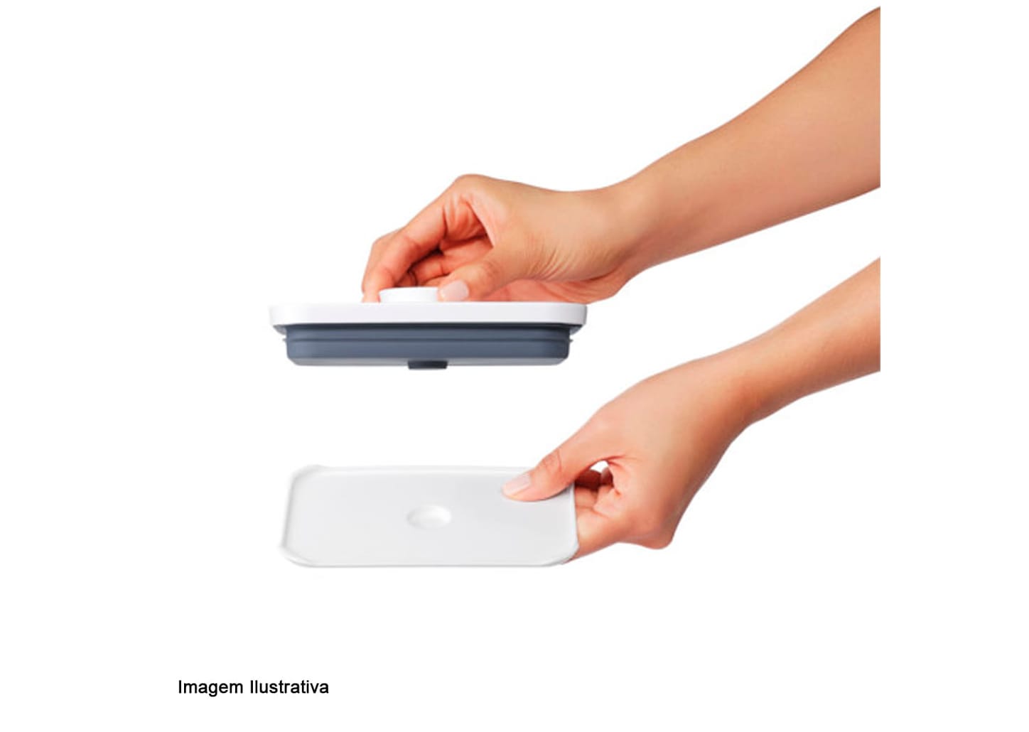 Pote Hermético De Acrílico Pop Oxo Quadrado 1l