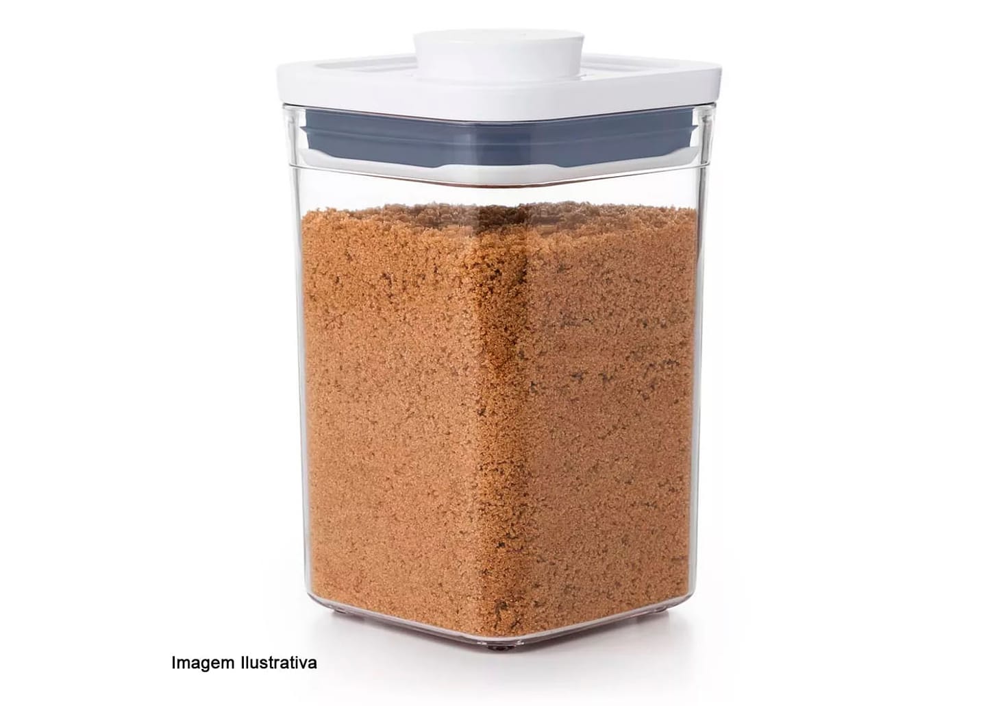 Pote Hermético De Acrílico Pop Oxo Quadrado 1l