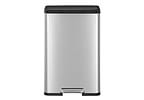 Lixeira Com Pedal De Aço Inox Ecorise 25+25l