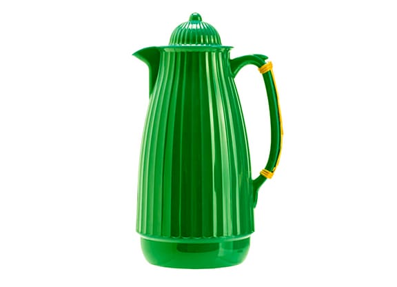 Garrafa Térmica Com Cabo De Bambu Verde Escuro 1l