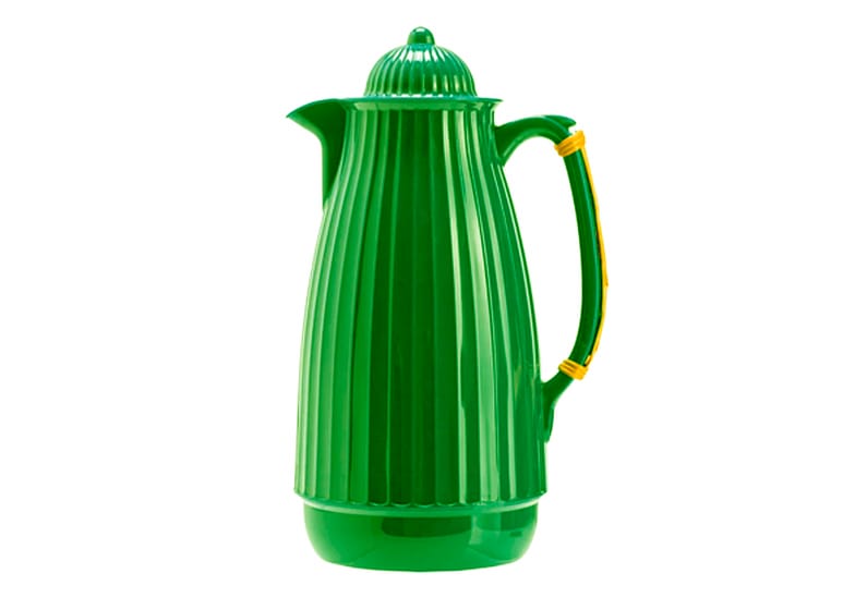 Garrafa Térmica Com Cabo De Bambu Verde Escuro 1l