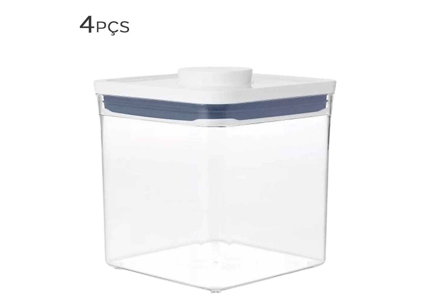 Pote Hermético De Acrílico Pop Oxo 2,6l 4pçs