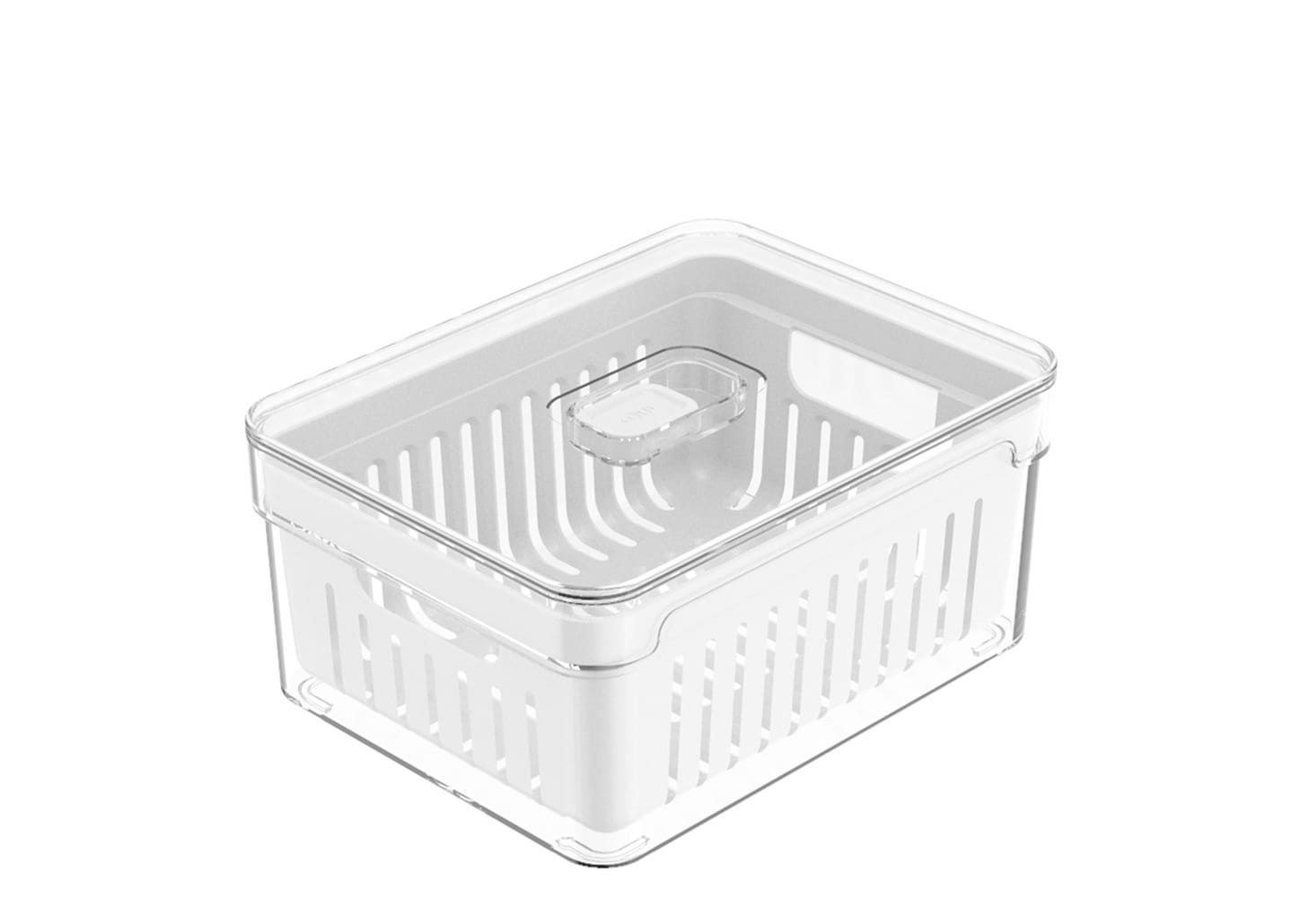 Pote De Acrílico Com Cesto Ou Clear Fresh Natural 20x15x9,5cm 2,2l