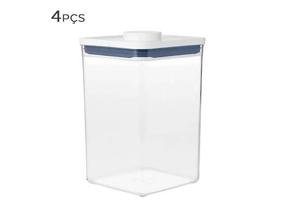Pote Hermético De Acrílico Pop Oxo 4,2l 4pçs